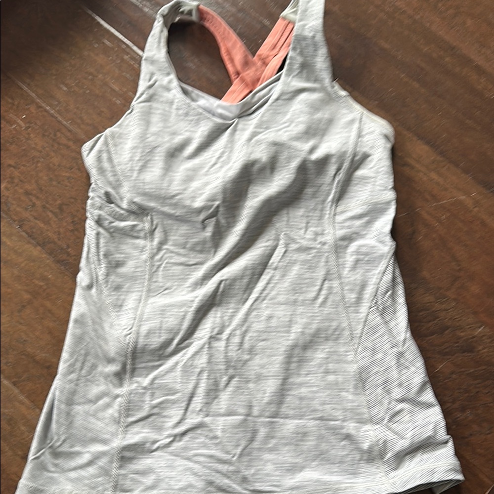 lululemon athletica Gray Pink Tank Top Sleeveless Athletic Style